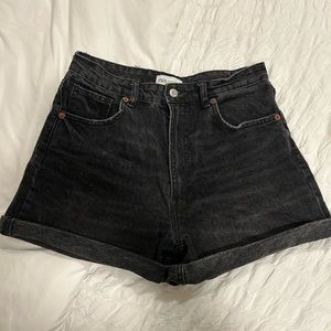 Zara black mom shorts